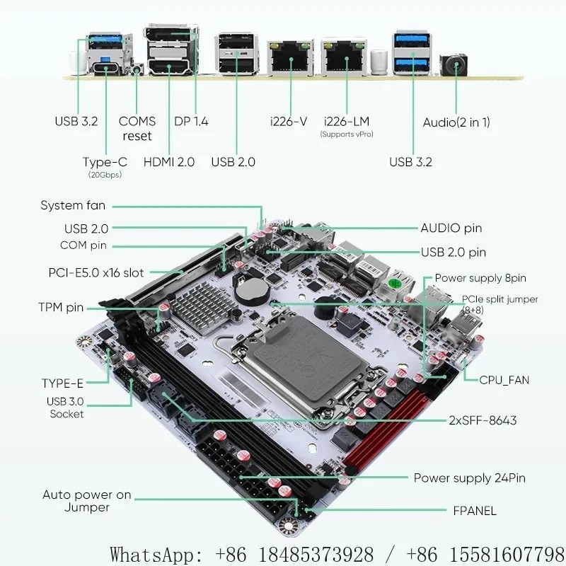 LGA1700 Q670 Mini ITX NAS Main - Nas Motherboard 8 Sata Mini Itx recension och pris