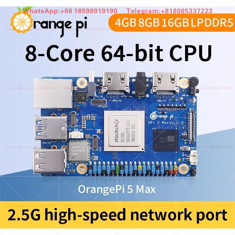 Orange Pi 5 Max 8GB / 16GB RAM - Orange Pi 5 Plus 16Gb recension och pris