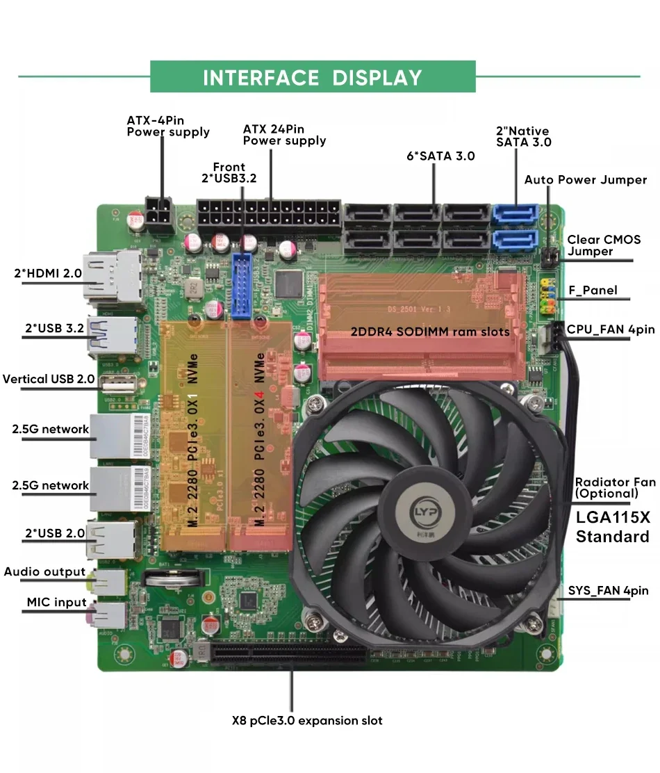 Topton 11-Bay NAS Gaming Mothe - Nas Motherboard 8 Sata Mini Itx recension och pris